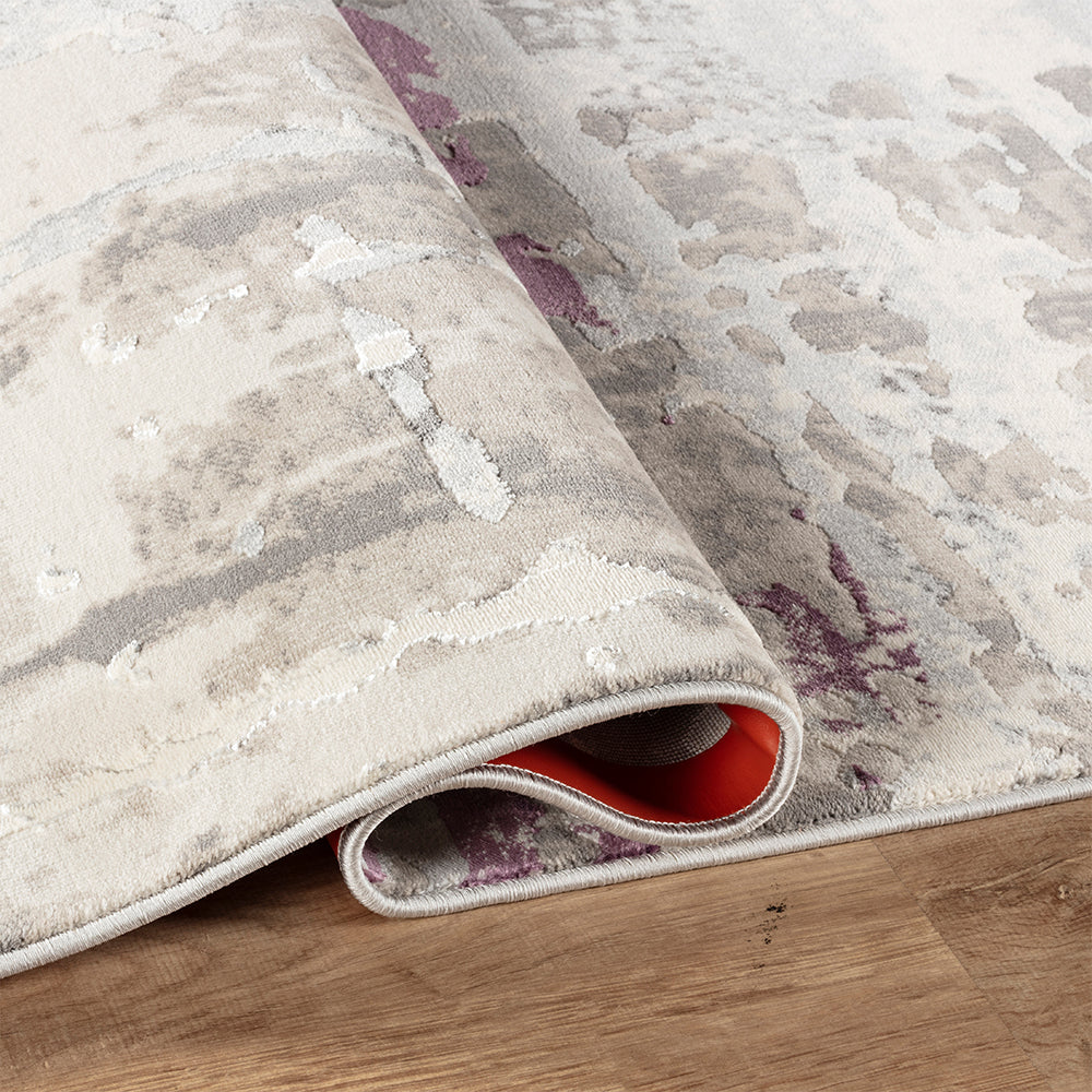 Stonehaven Velvet Contemporary Grey & Silver Rug