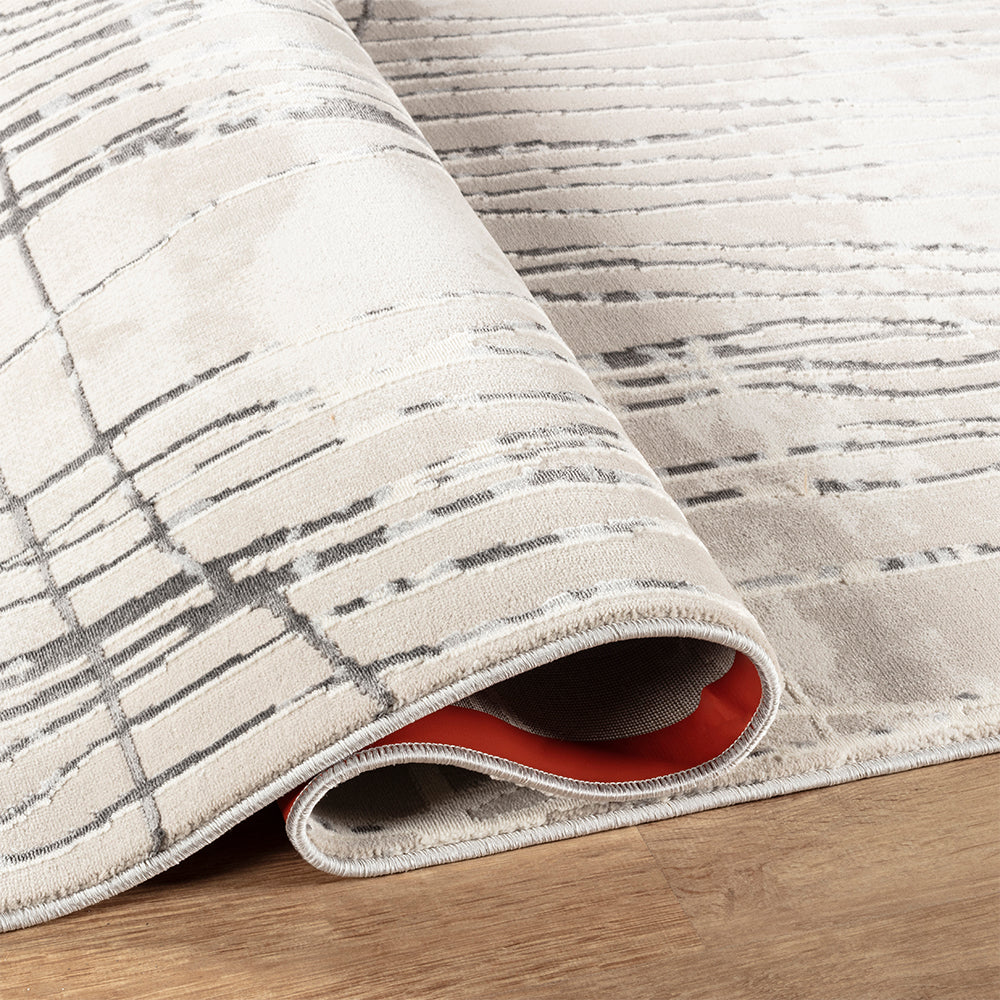 Stonehaven Elm Contemporary Grey & Silver Rug