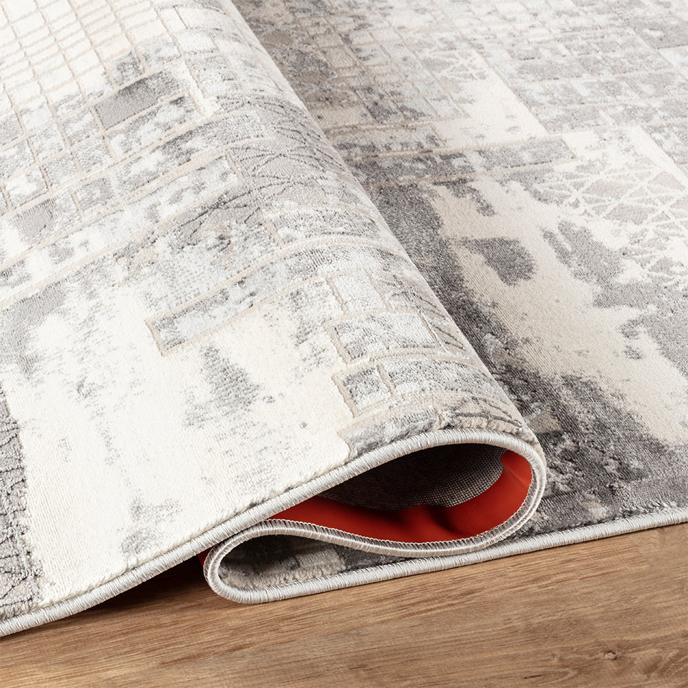 Stonehaven Twine Contemporary Grey & Silver Rug