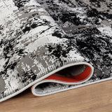 Stonehaven Flora Contemporary Black & White Rug